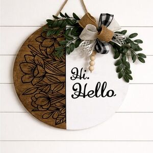 Floral Welcome Wall Decor